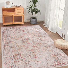 Naar 8x10 Area Rugs for Bedroom, Washable Rug, Low-Pile, Non-Slip, Non-Shedding, Foldable, Kid & Pet Friendly - Area Rugs for living room, bedroo