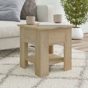 Coffee Table Sonoma Oak 15.7"x15.7"x16.5" Engineered Wood