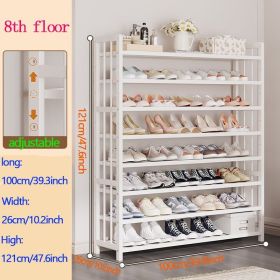 11-layer door shoe cabinet, home space-saving, large-capacity, multi-layer shoe rack, dust-proof, rounded corner, anti-collision design storage r (size: 8th floor)